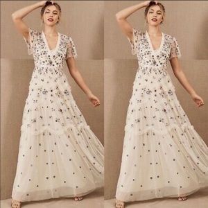 Needle &Thread FraireFloral Embroidered Maxi Dress